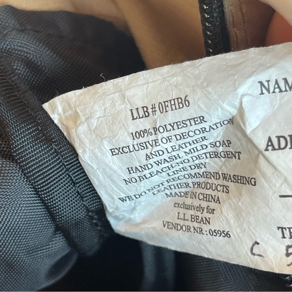 L.L. Bean Black and Tan Women  Messenger Bag - Picture 15 of 15